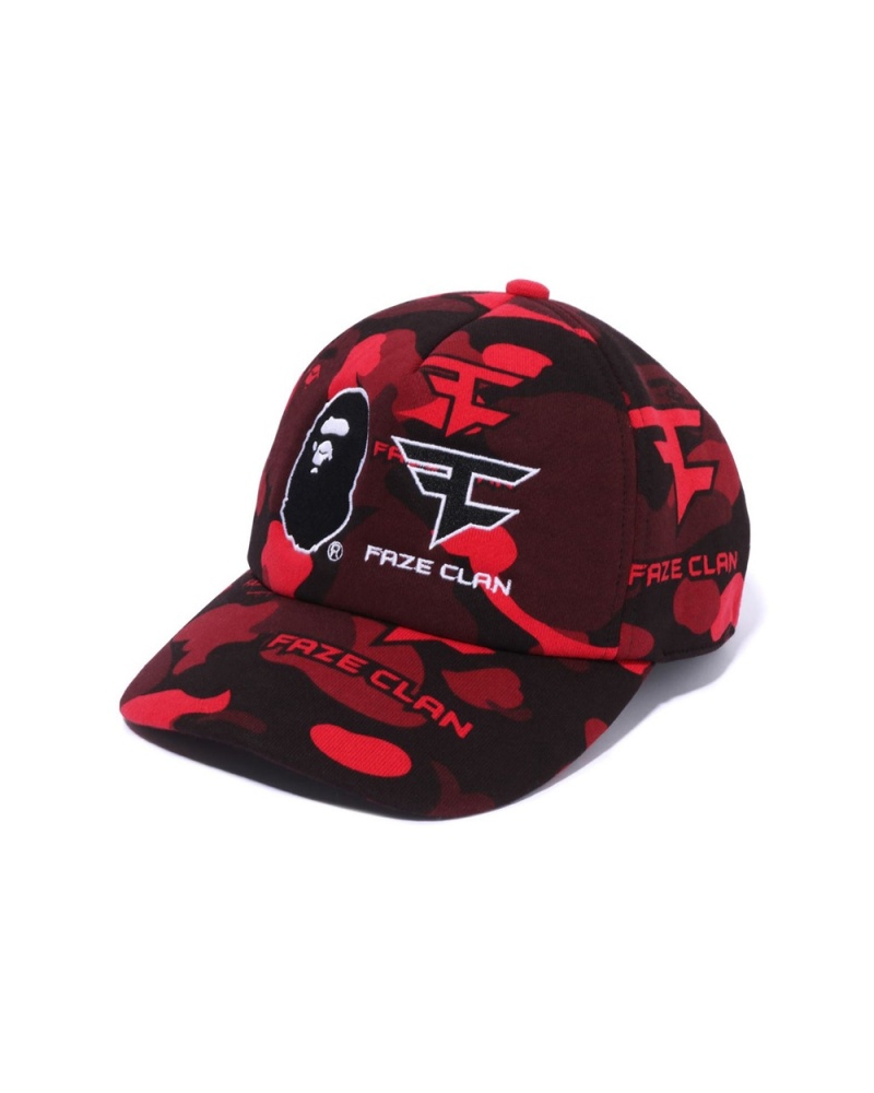 Chapeaux Bape X Faze Clan Snap Back Rouge Clair Homme | VBO-65755931